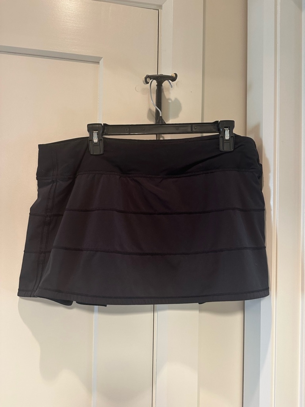 Lululemon Pace Rival Black Skort with Layered Panel Detail